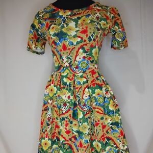 LuLaRoe Vibrant Floral Mini Dress